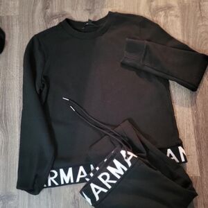 Armani Exchange Black Lounge Set